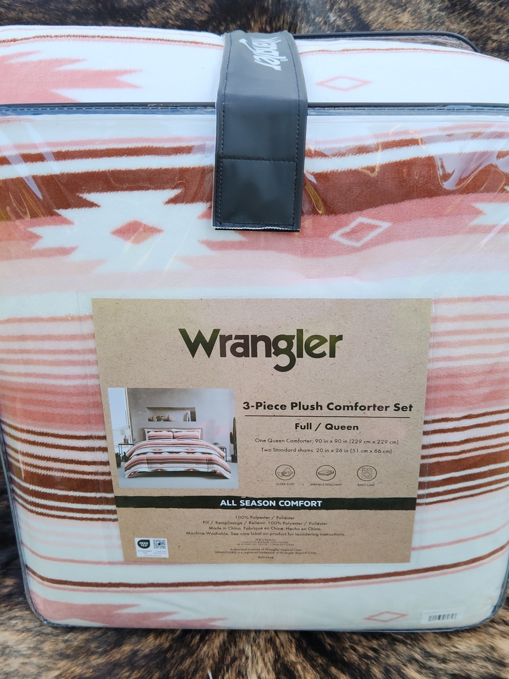 Wrangler Pink Plush 3-Piece Comforter Set